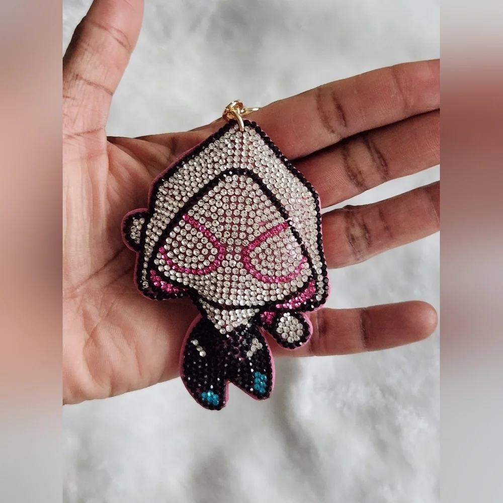 Sparkling Spider Gwen Character Keychain Bag Charm